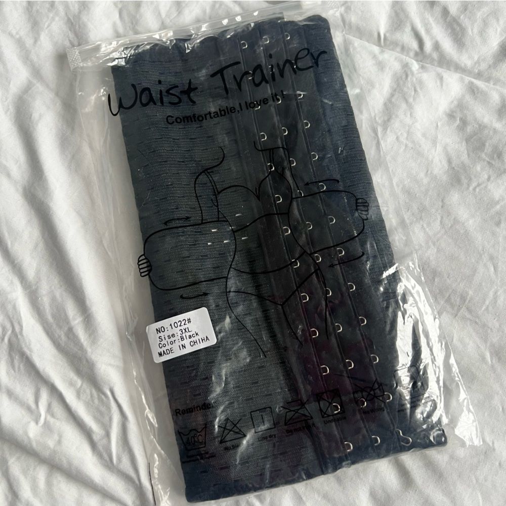Waist trainer corset shapewear black 3x xxxl
